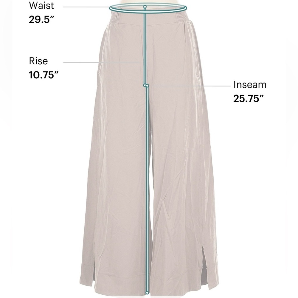 Lululemon Stretch Woven High-Rise Wide-Leg Cropped Pant in  "Taupetastic" Sz M - Picture 7 of 7